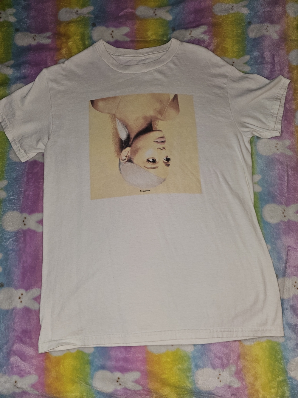 Ariana Grande White Portrait Graphic Tee